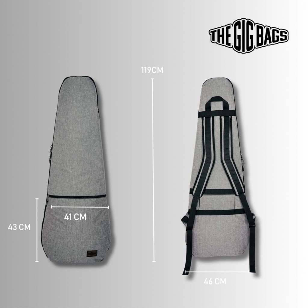 bass guitar bag 1pocket grey case