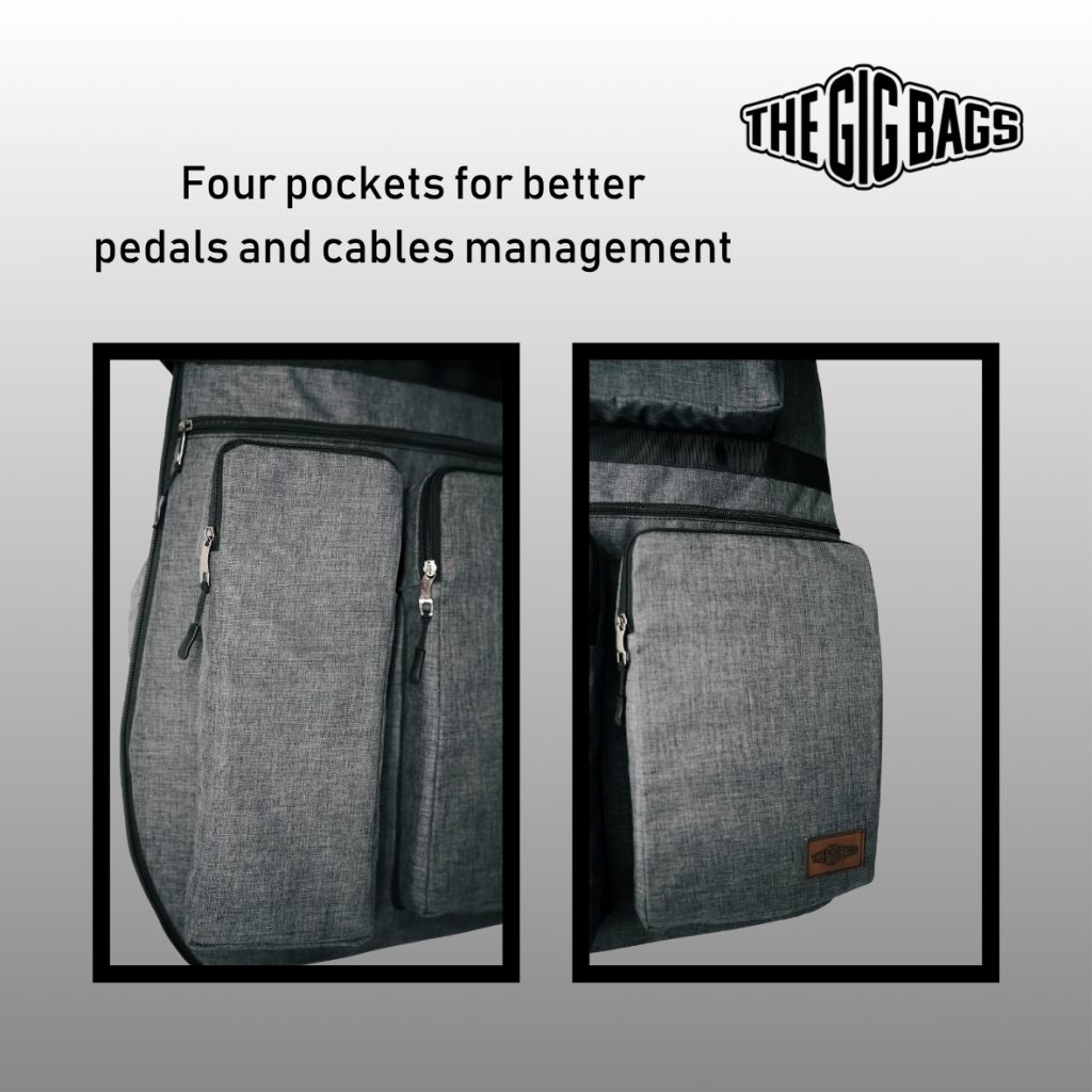 bass guitar bag egypt 4 pockets grey case