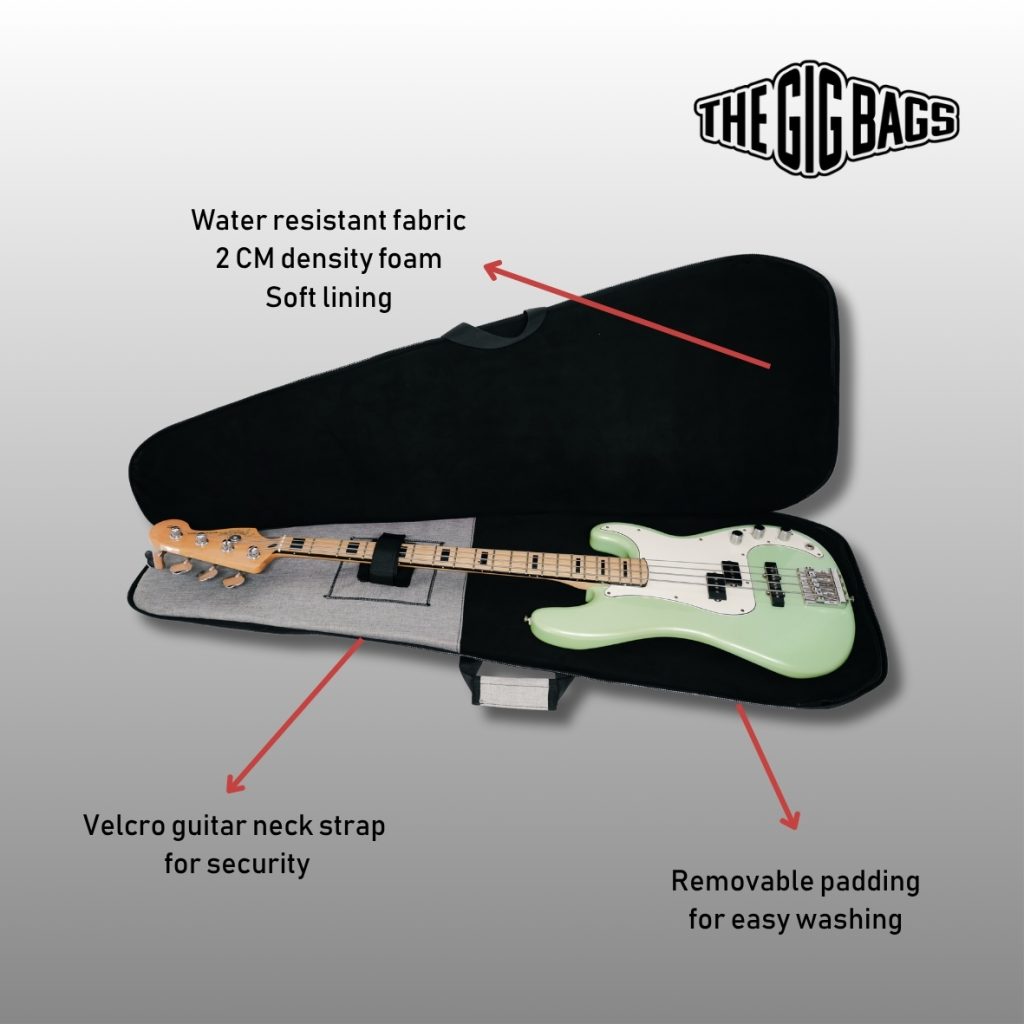 bass guitar bag cairo light grey soft case