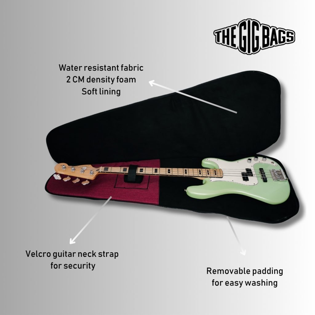 bass guitar case red velcro strap Cairo BASS Cases