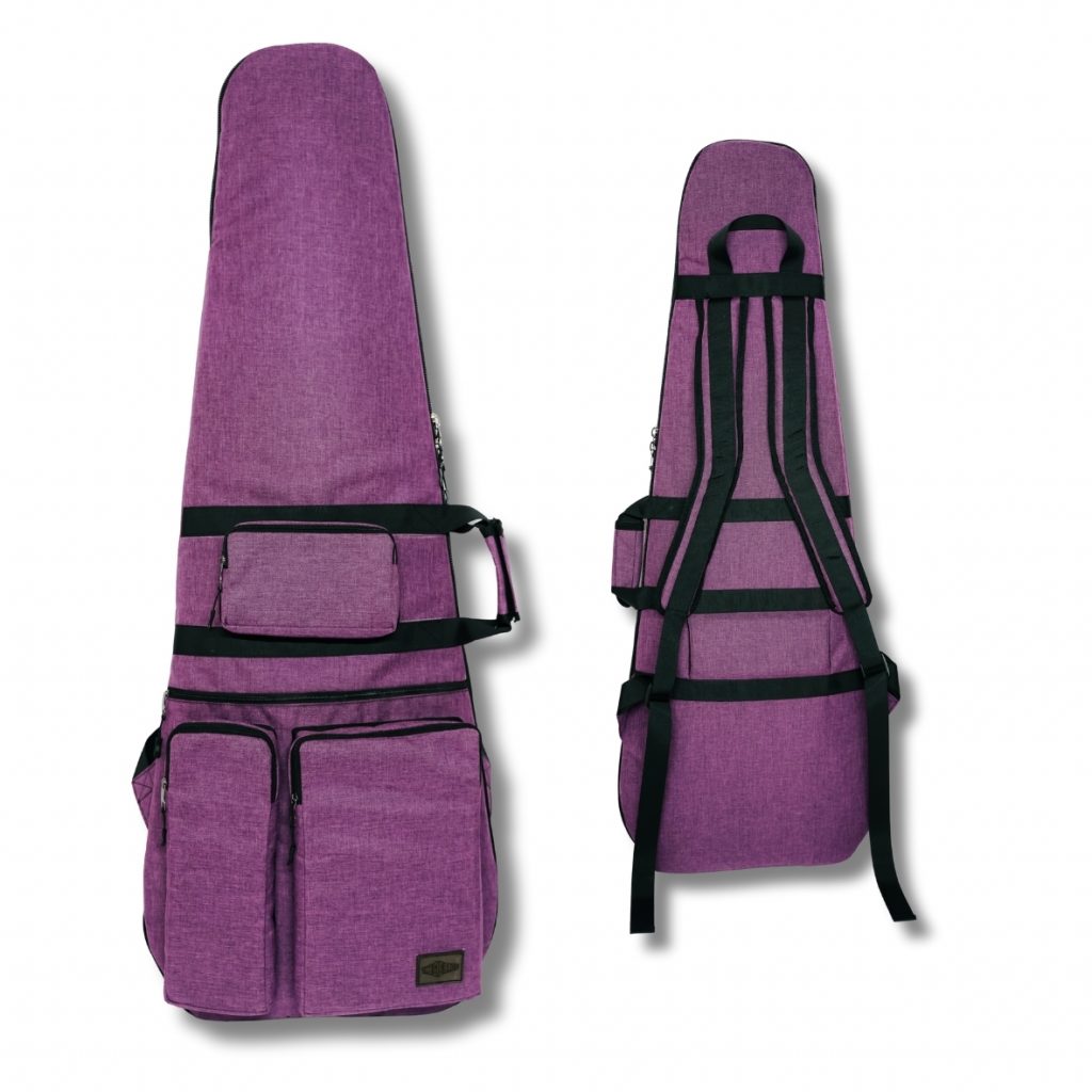 bass guitar case thegigbags purple bag