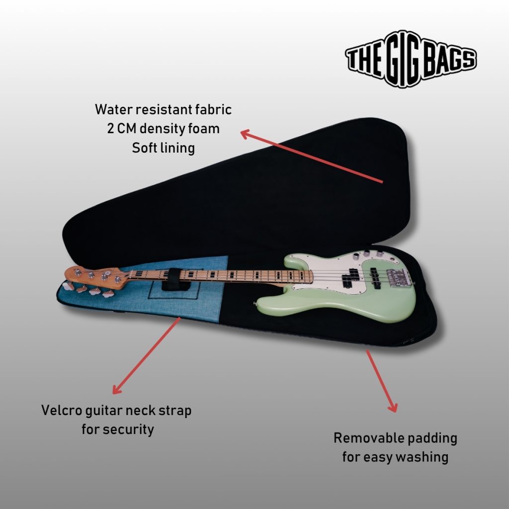 bass guitar soft case cairo blue turquoise