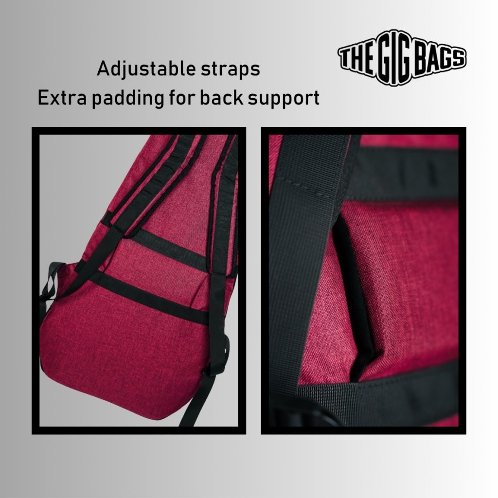 bass protective case red gig bags with straps