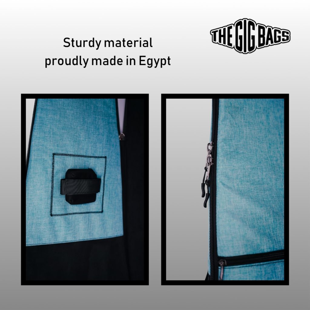 blue bass bass guitar bag padded straps