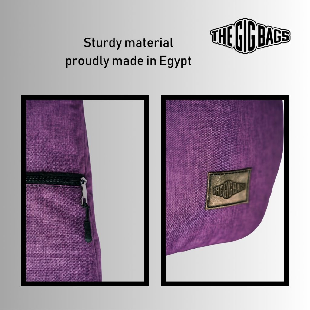 guitar case egypt purple padded bag folk guitars