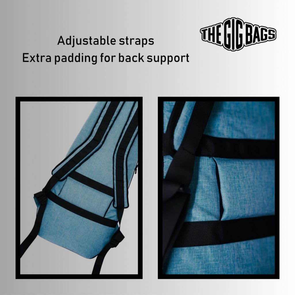 guitar protective cases cairo light-blue 2 pocket case