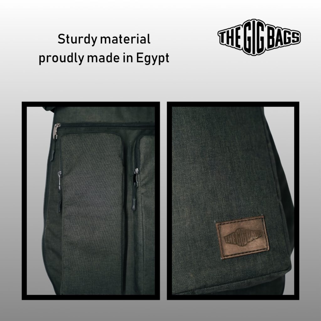 olive green bass bag padded straps