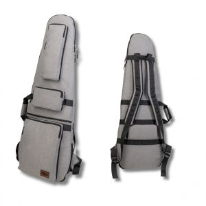 Electric guitar soft case light grey 4 pockets